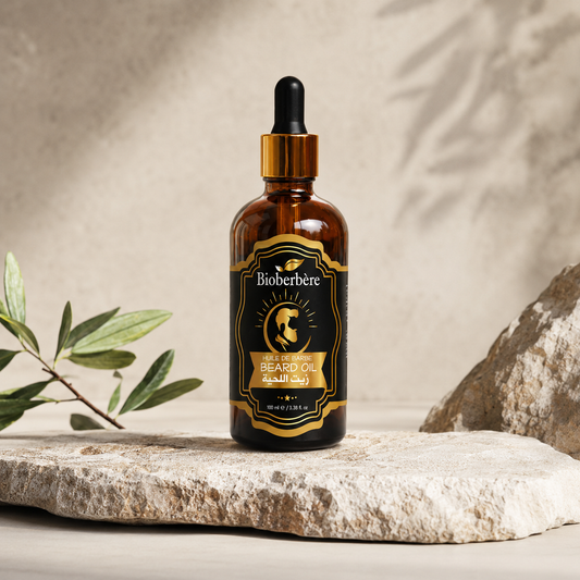 Huile de barbe à l’huile de pépins de figue de barbarie et huile d’argan.